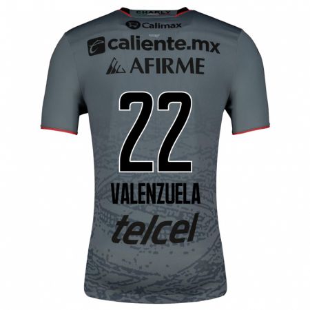 Kandiny Enfant Maillot Carlos Valenzuela #22 Gris Tenues Extérieur 2023/24 T-Shirt