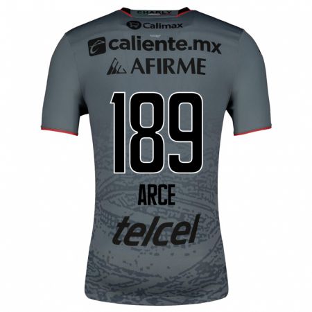 Kandiny Enfant Maillot Diego Arce #189 Gris Tenues Extérieur 2023/24 T-Shirt