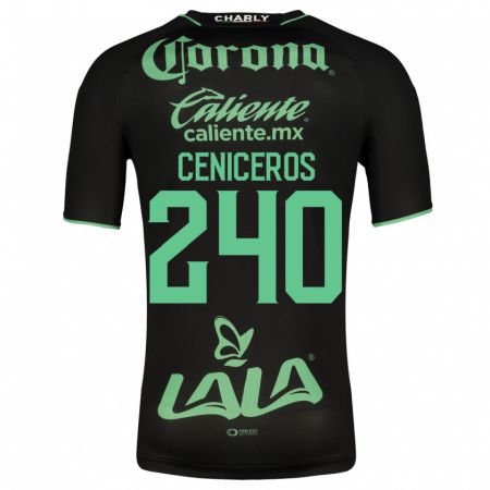 Kandiny Enfant Maillot Carlos Ceniceros #240 Noir Tenues Extérieur 2023/24 T-Shirt