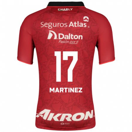 Kandiny Enfant Maillot Jaziel Martínez #17 Rouge Tenues Extérieur 2023/24 T-Shirt