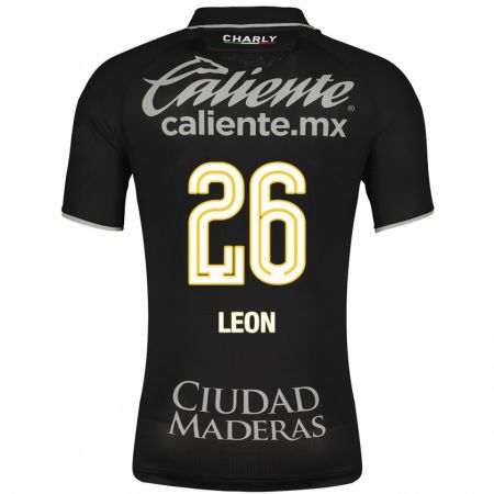 Kandiny Enfant Maillot Armando León #26 Noir Tenues Extérieur 2023/24 T-Shirt