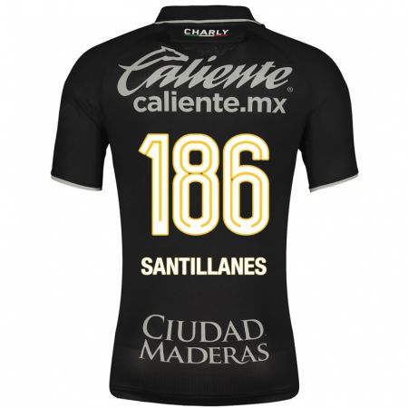 Kandiny Enfant Maillot Antonio Santillanes #186 Noir Tenues Extérieur 2023/24 T-Shirt