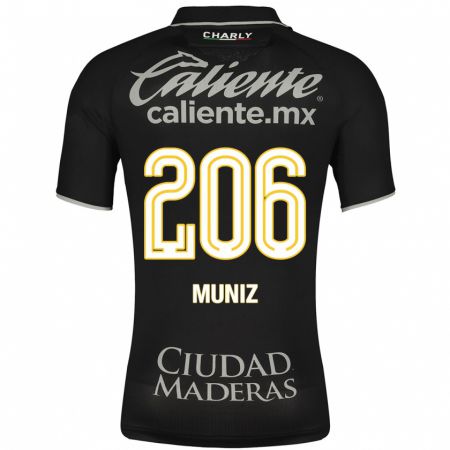 Kandiny Enfant Maillot Isaác Muñíz #206 Noir Tenues Extérieur 2023/24 T-Shirt