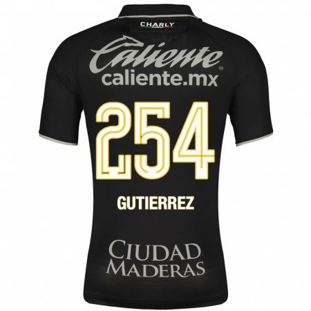 Kandiny Enfant Maillot Alan Gutiérrez #254 Noir Tenues Extérieur 2023/24 T-Shirt