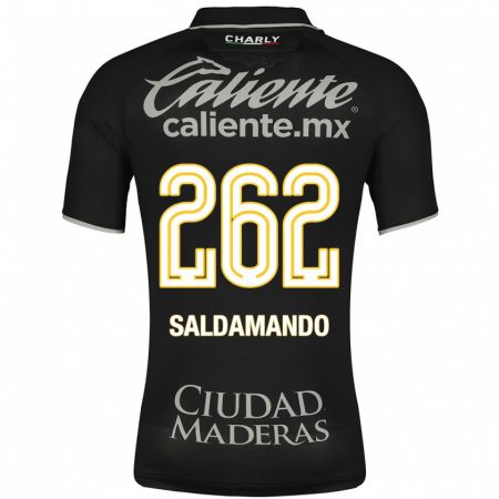 Kandiny Enfant Maillot José Saldamando #262 Noir Tenues Extérieur 2023/24 T-Shirt