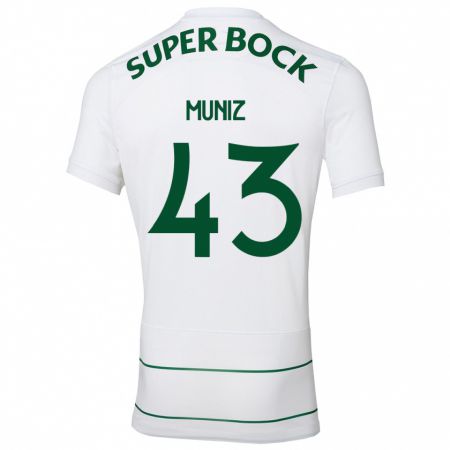 Kandiny Enfant Maillot João Muniz #43 Blanc Tenues Extérieur 2023/24 T-Shirt