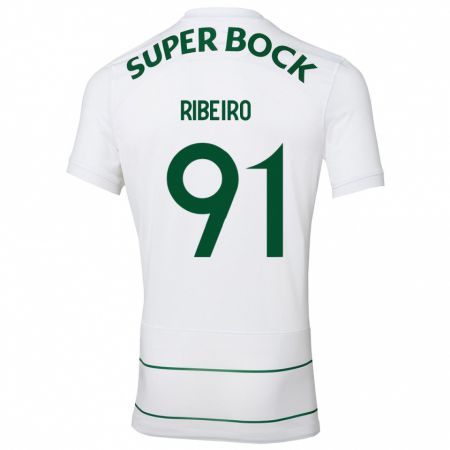 Kandiny Enfant Maillot Rodrigo Ribeiro #91 Blanc Tenues Extérieur 2023/24 T-Shirt