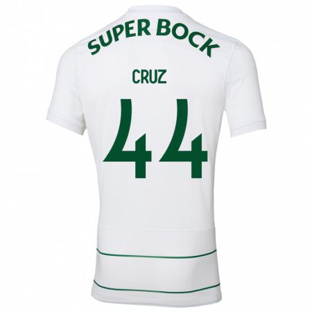 Kandiny Enfant Maillot Marco Cruz #44 Blanc Tenues Extérieur 2023/24 T-Shirt