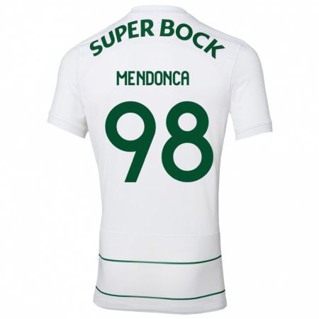 Kandiny Enfant Maillot Manuel Mendonça #98 Blanc Tenues Extérieur 2023/24 T-Shirt