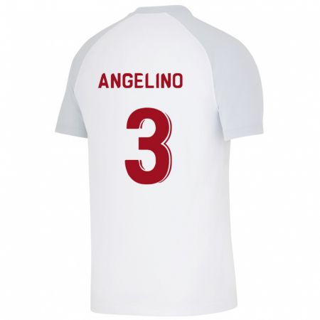 Kandiny Enfant Maillot Angeliño #3 Blanc Tenues Extérieur 2023/24 T-Shirt