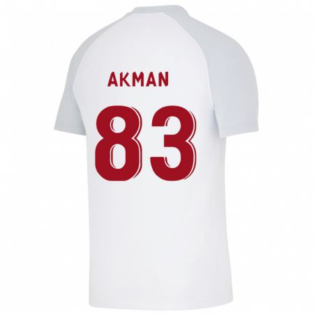 Kandiny Enfant Maillot Efe Akman #83 Blanc Tenues Extérieur 2023/24 T-Shirt