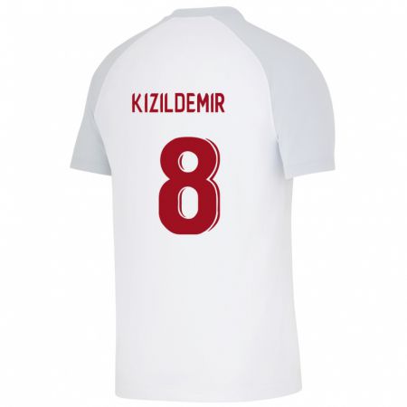 Kandiny Enfant Maillot Berk Kizildemir #8 Blanc Tenues Extérieur 2023/24 T-Shirt