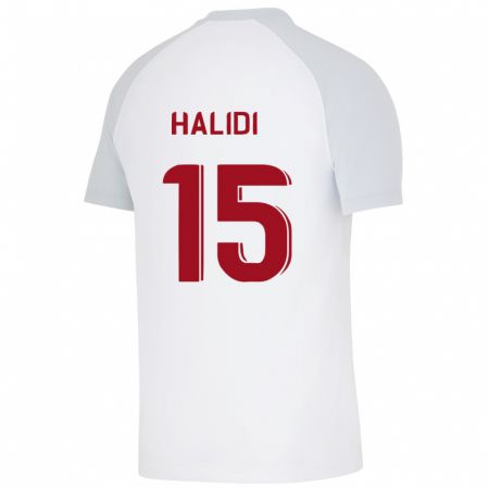 Kandiny Enfant Maillot Isa Halidi #15 Blanc Tenues Extérieur 2023/24 T-Shirt