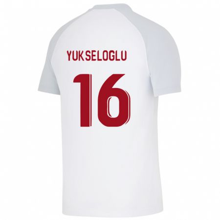 Kandiny Enfant Maillot Ayaz Yükseloğlu #16 Blanc Tenues Extérieur 2023/24 T-Shirt