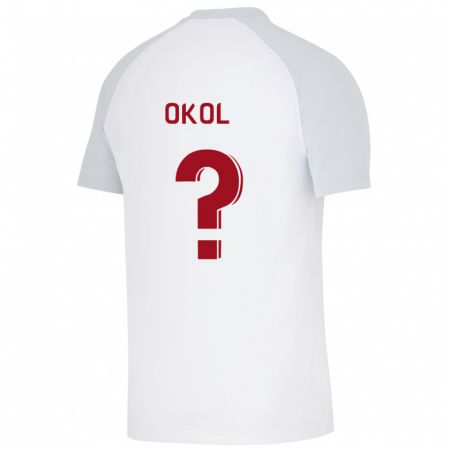 Kandiny Enfant Maillot Umut Okol #0 Blanc Tenues Extérieur 2023/24 T-Shirt