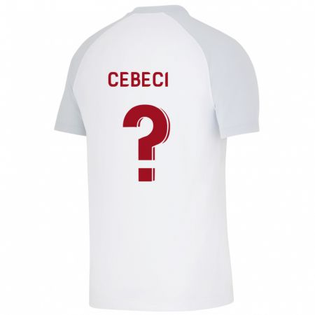 Kandiny Enfant Maillot Taha Recep Cebeci #0 Blanc Tenues Extérieur 2023/24 T-Shirt