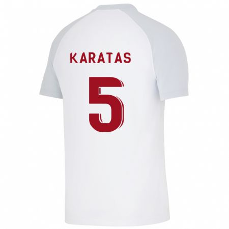 Kandiny Enfant Maillot Eda Karataş #5 Blanc Tenues Extérieur 2023/24 T-Shirt