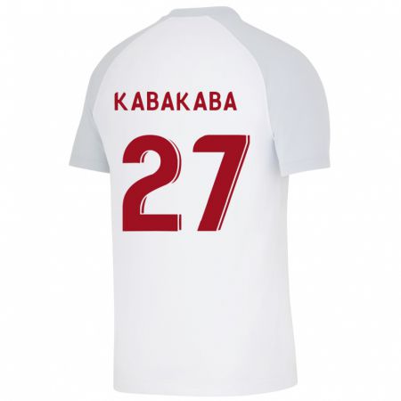Kandiny Enfant Maillot Naomie Kabakaba #27 Blanc Tenues Extérieur 2023/24 T-Shirt