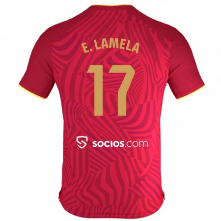 Kandiny Enfant Maillot Erik Lamela #17 Rouge Tenues Extérieur 2023/24 T-Shirt