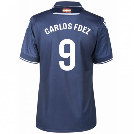 Kandiny Enfant Maillot Carlos Fernández #9 Marin Tenues Extérieur 2023/24 T-Shirt