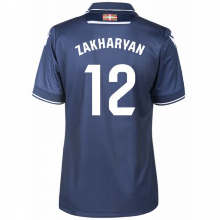 Kandiny Enfant Maillot Arsen Zakharyan #12 Marin Tenues Extérieur 2023/24 T-Shirt