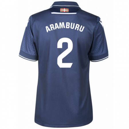 Kandiny Enfant Maillot Jon Aramburu #2 Marin Tenues Extérieur 2023/24 T-Shirt