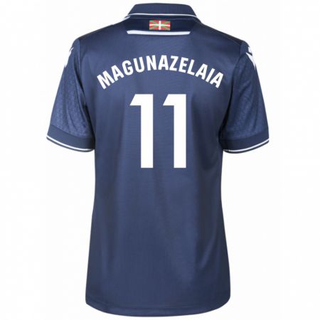 Kandiny Enfant Maillot Jon Magunazelaia #11 Marin Tenues Extérieur 2023/24 T-Shirt