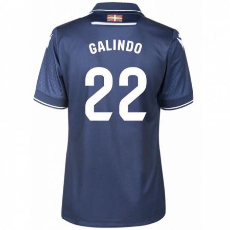 Kandiny Enfant Maillot Iker Galindo #22 Marin Tenues Extérieur 2023/24 T-Shirt