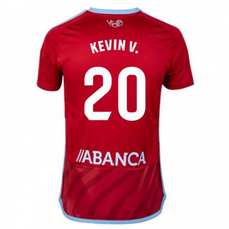Kandiny Enfant Maillot Kevin Vázquez #20 Rouge Tenues Extérieur 2023/24 T-Shirt