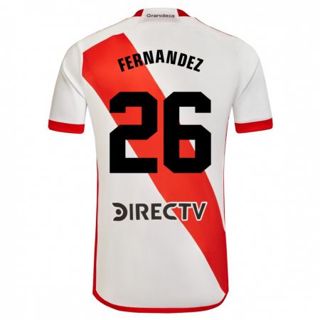 Kandiny Homme Maillot Nacho Fernández #26 Blanc Rouge Tenues Domicile 2023/24 T-Shirt