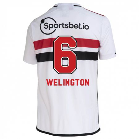 Kandiny Homme Maillot Welington #6 Blanc Tenues Domicile 2023/24 T-Shirt