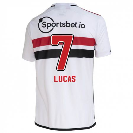 Kandiny Homme Maillot Lucas Moura #7 Blanc Tenues Domicile 2023/24 T-Shirt