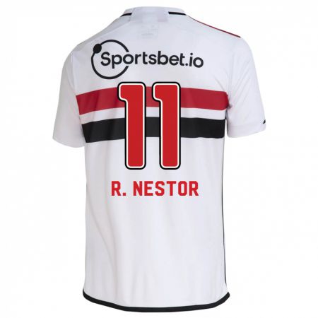 Kandiny Homme Maillot Rodrigo Nestor #11 Blanc Tenues Domicile 2023/24 T-Shirt