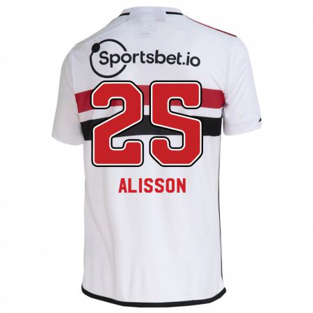 Kandiny Homme Maillot Alisson #25 Blanc Tenues Domicile 2023/24 T-Shirt