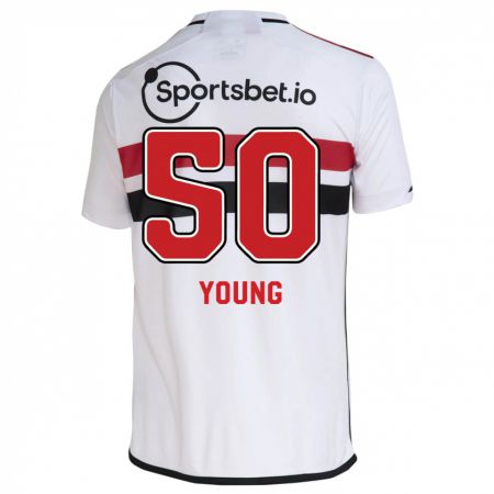 Kandiny Homme Maillot Young #50 Blanc Tenues Domicile 2023/24 T-Shirt