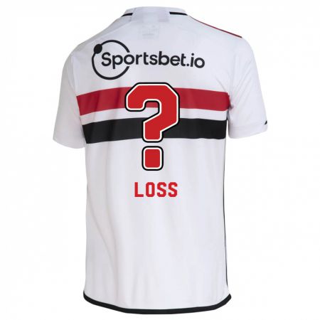 Kandiny Homme Maillot Lucas Loss #0 Blanc Tenues Domicile 2023/24 T-Shirt