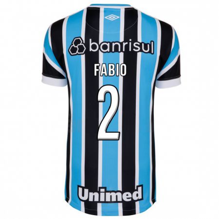 Kandiny Homme Maillot Fábio #2 Bleu Tenues Domicile 2023/24 T-Shirt