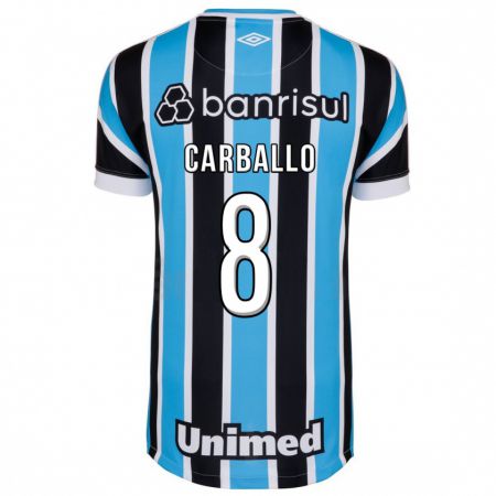Kandiny Homme Maillot Felipe Carballo #8 Bleu Tenues Domicile 2023/24 T-Shirt