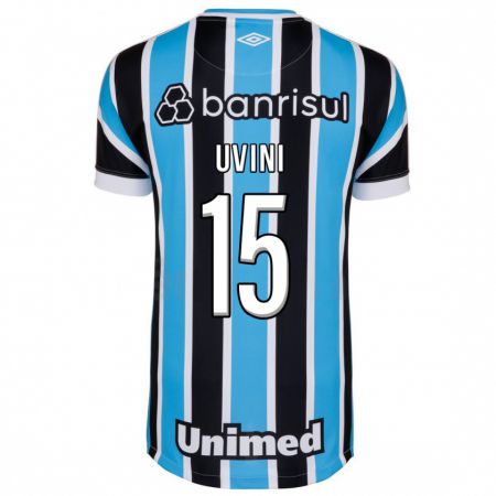 Kandiny Homme Maillot Bruno Uvini #15 Bleu Tenues Domicile 2023/24 T-Shirt