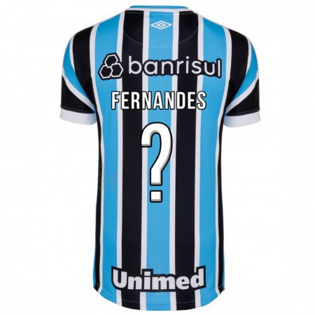 Kandiny Homme Maillot Nathan Fernandes #0 Bleu Tenues Domicile 2023/24 T-Shirt