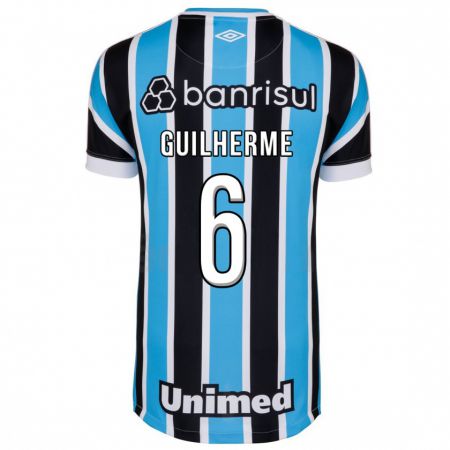 Kandiny Homme Maillot Zé Guilherme #6 Bleu Tenues Domicile 2023/24 T-Shirt