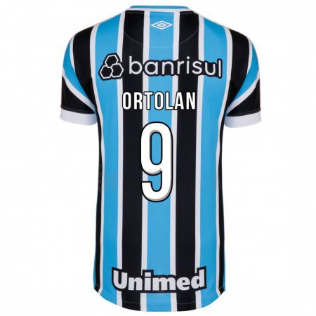 Kandiny Homme Maillot Dani Ortolan #9 Bleu Tenues Domicile 2023/24 T-Shirt