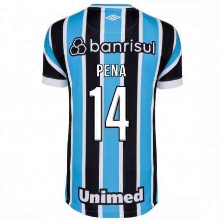 Kandiny Homme Maillot Jessica Peña #14 Bleu Tenues Domicile 2023/24 T-Shirt