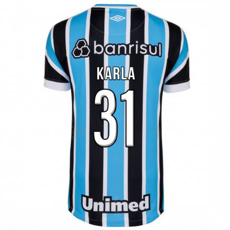 Kandiny Homme Maillot Emmily Karla #31 Bleu Tenues Domicile 2023/24 T-Shirt