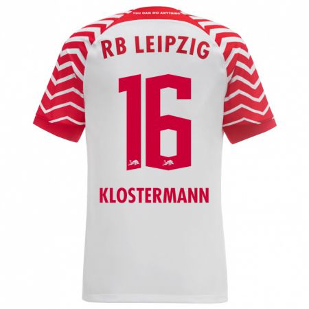 Kandiny Homme Maillot Lukas Klostermann #16 Blanc Tenues Domicile 2023/24 T-Shirt