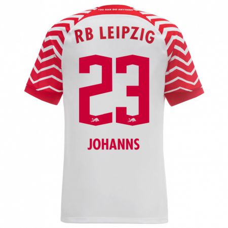 Kandiny Homme Maillot Lennart Johanns #23 Blanc Tenues Domicile 2023/24 T-Shirt