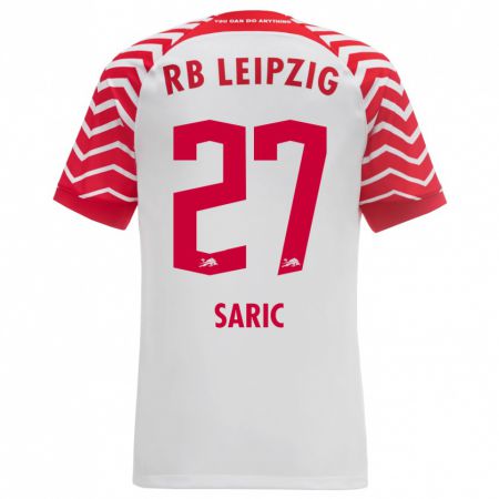 Kandiny Homme Maillot Lucio Saric #27 Blanc Tenues Domicile 2023/24 T-Shirt