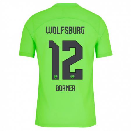 Kandiny Homme Maillot Benedikt Börner #12 Vert Tenues Domicile 2023/24 T-Shirt