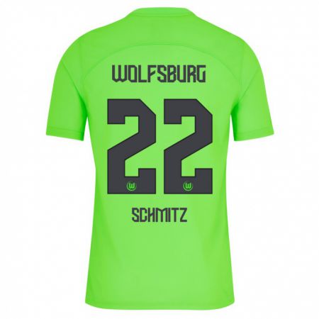 Kandiny Homme Maillot Lisa Schmitz #22 Vert Tenues Domicile 2023/24 T-Shirt