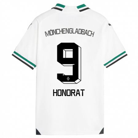 Kandiny Homme Maillot Franck Honorat #9 Blanc Vert Tenues Domicile 2023/24 T-Shirt